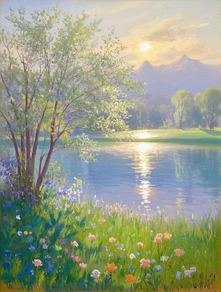 ảnh nền thiên nhiên anime làm dịu mắt người dùng