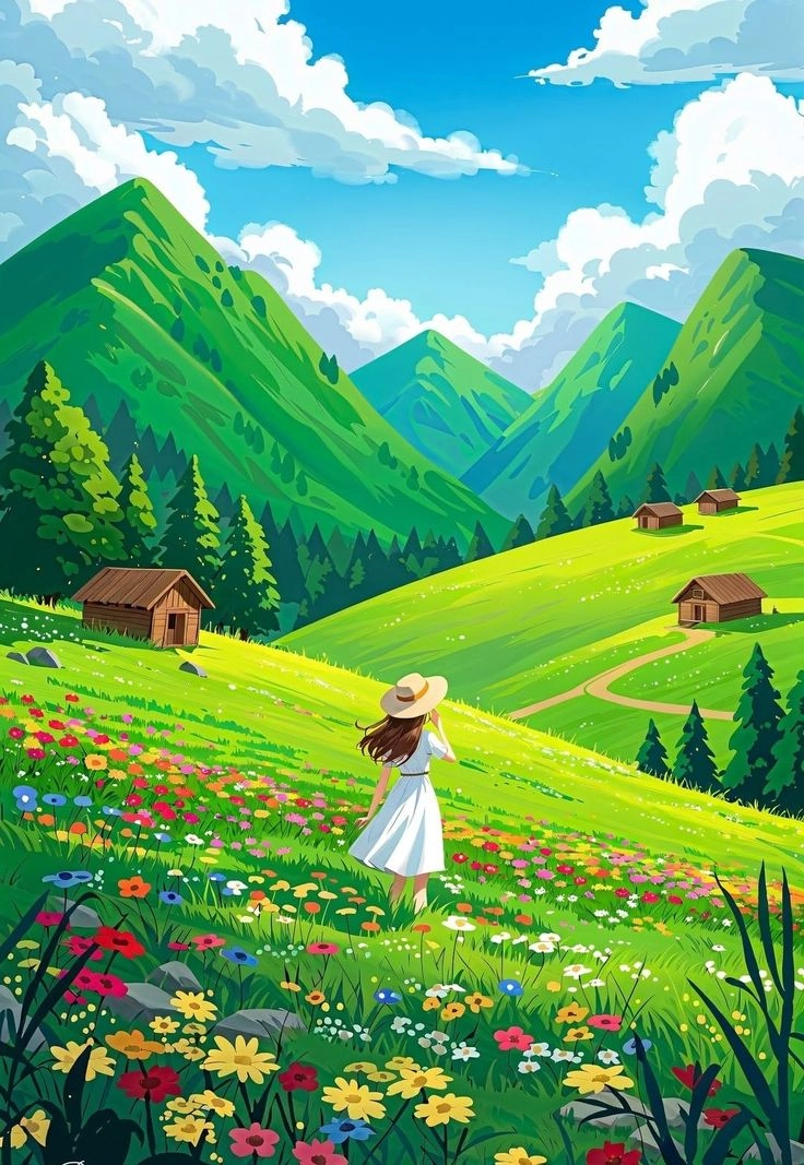 ảnh thiên nhiên anime 4k sắc nét đến từng chi tiết