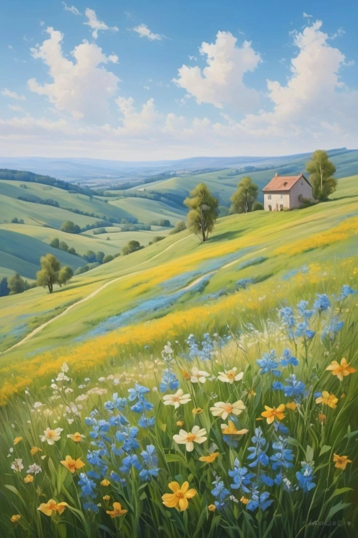 ảnh thiên nhiên trong anime mang vẻ đẹp mộng mơ