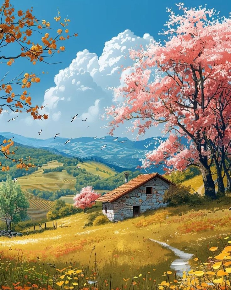 ảnh thiên nhiên đẹp anime làm say đắm mọi ánh nhìn