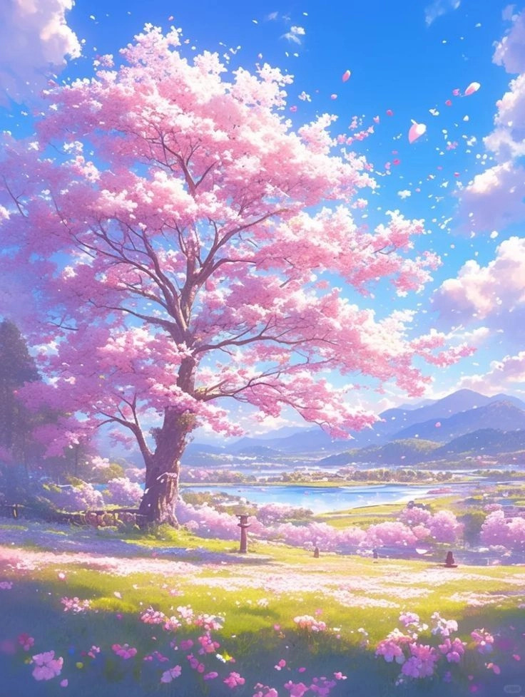 ảnh thiên nhiên đẹp trong anime dịu dàng và thu hút