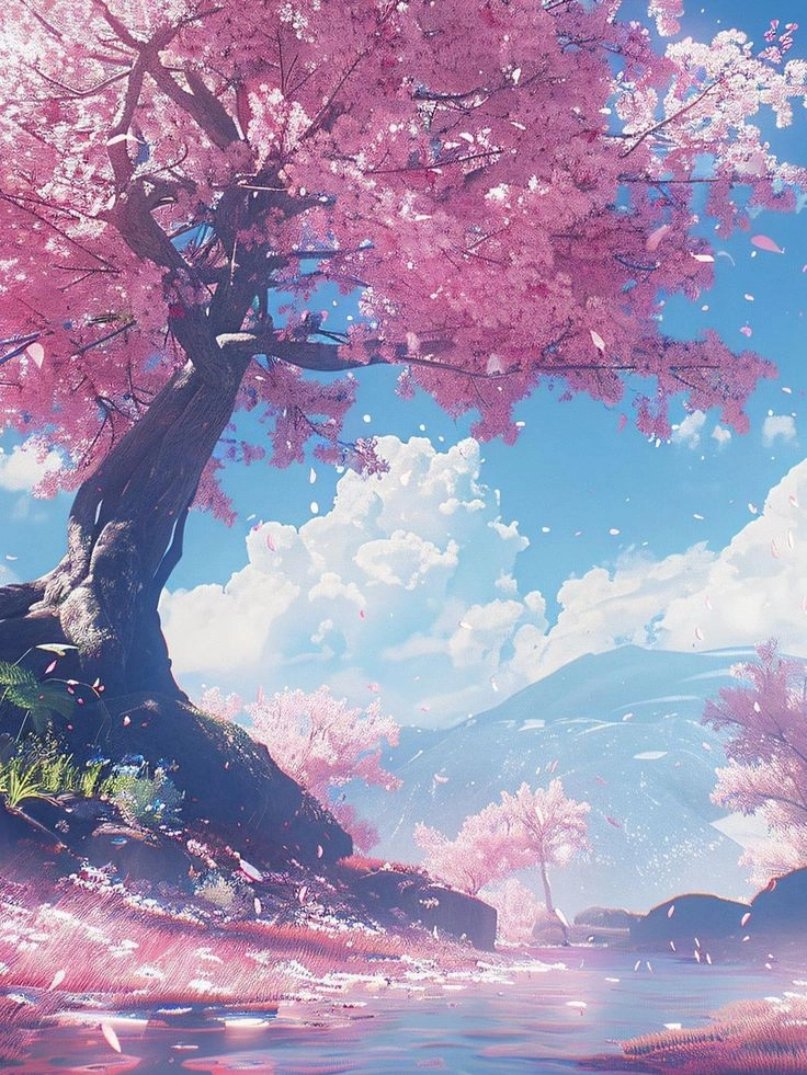 ảnh phong cảnh thiên nhiên anime đẹp tinh tế và dịu dàng