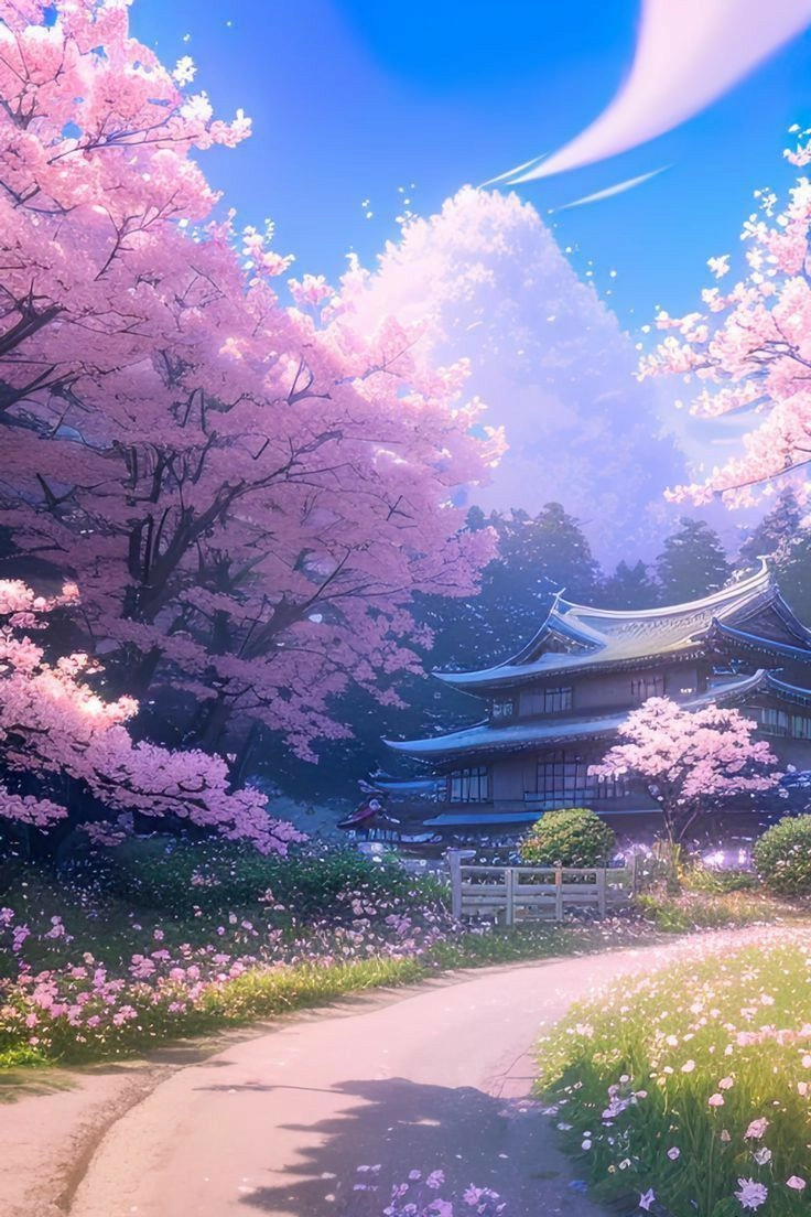 ảnh anime về thiên nhiên thể hiện vẻ đẹp nhẹ nhàng