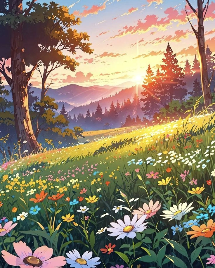 cảnh đẹp thiên nhiên anime làm dịu mát mọi ánh nhìn