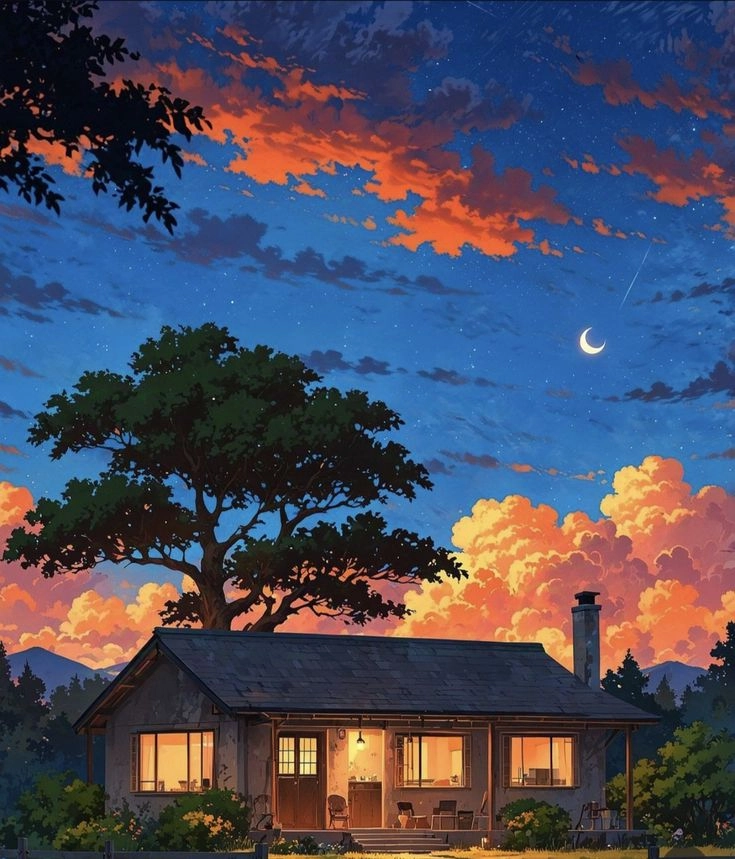 hình anime thiên nhiên nhẹ nhàng đậm chất nghệ thuật