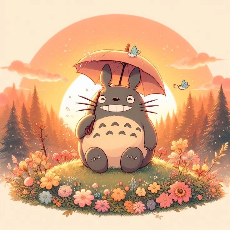 hình nền totoro tạo cảm giác bình yên nơi màn hình