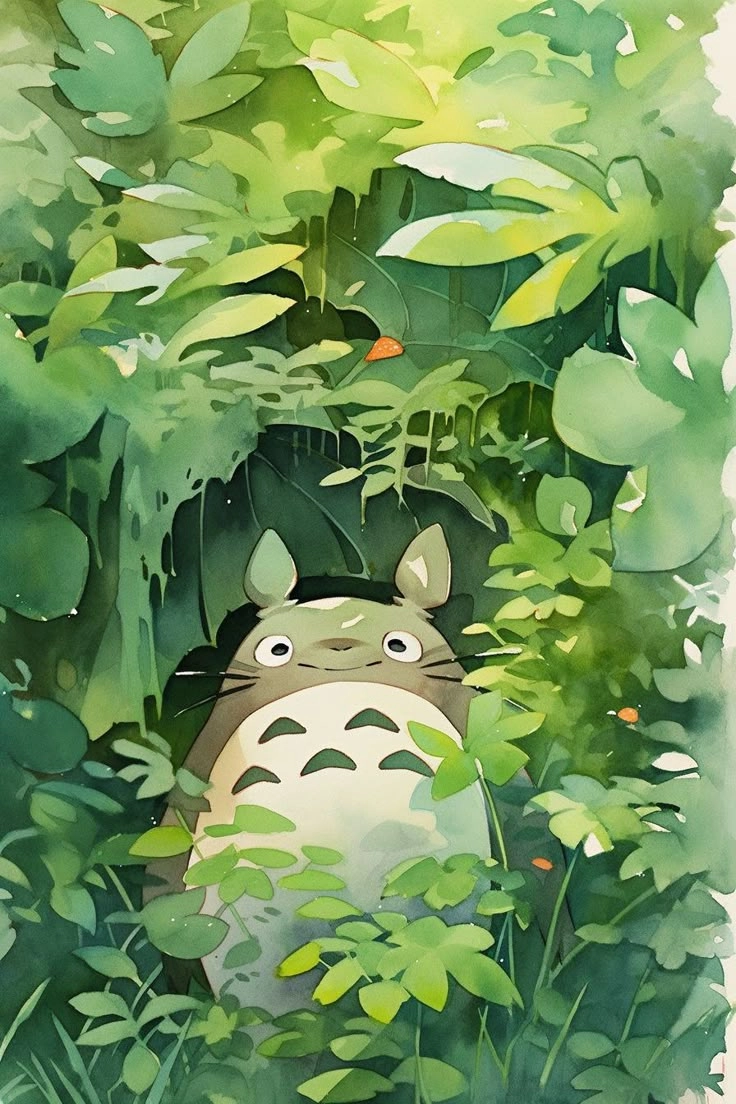 hình nền totoro cho iphone nhẹ nhàng đậm chất hoạt hình
