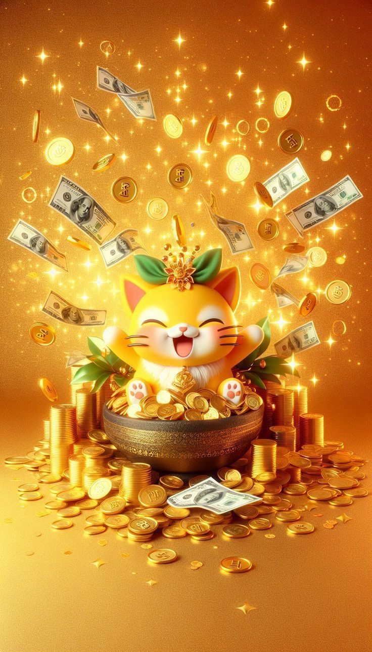 Chọn hình ảnh con mèo thần tài để cầu chúc cho một năm may mắn