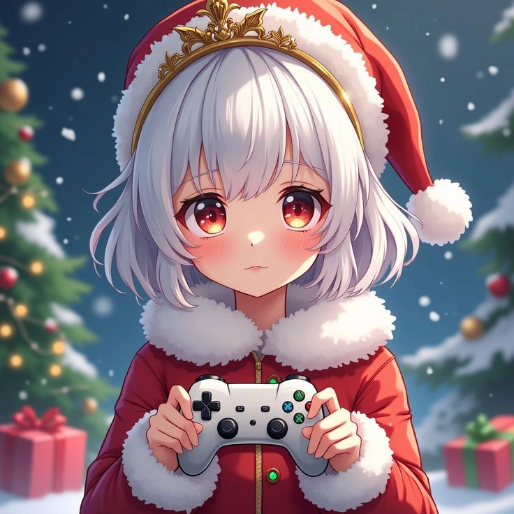 Không khí vui tươi với hình anime giáng sinh cute