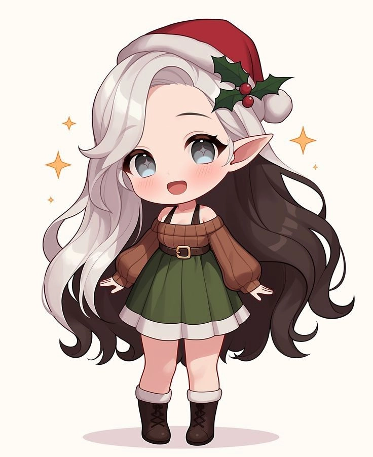 Lung linh rực rỡ với anime giáng sinh chibi