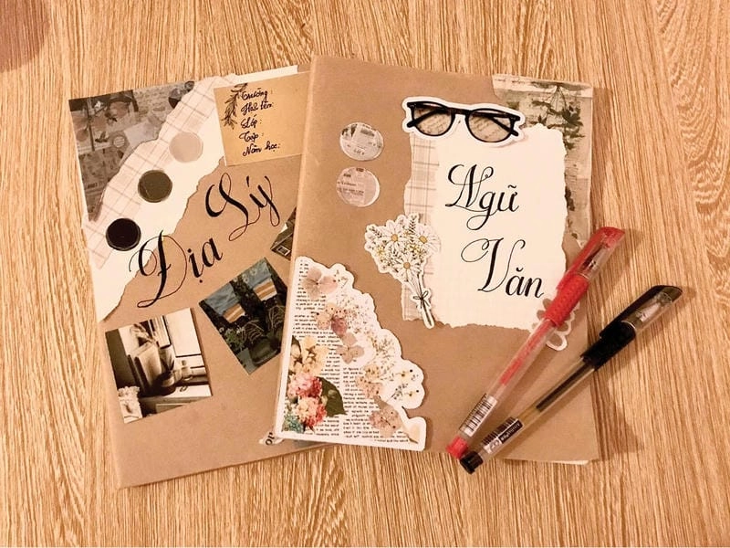 Phong cách cổ điển trong trang trí bìa sổ vintage cực đẹp