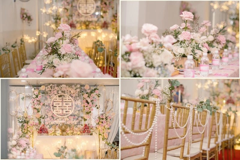 Điểm nhấn ngày trọng đại với trang trí gia tiên ngày cưới