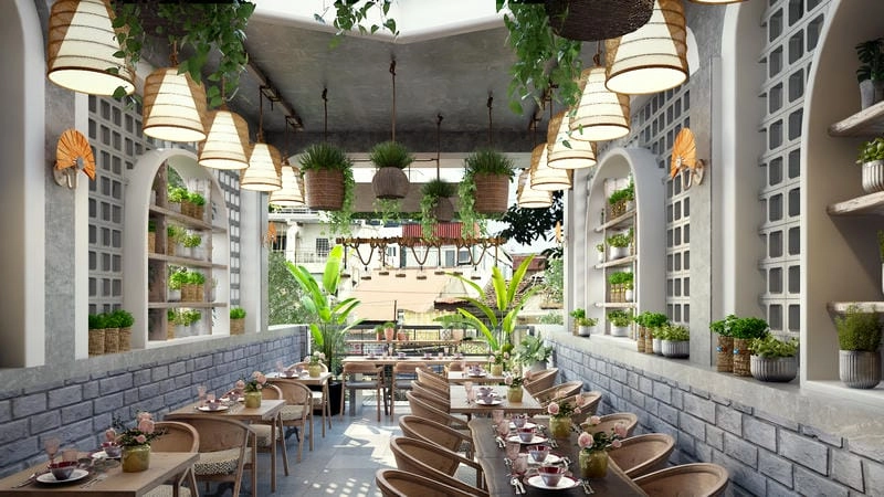 Trang trí nhà hàng ăn uống đẹp thu hút khách