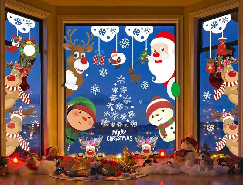Tìm hiểu phụ kiện trang trí noel cửa kính đa dạng phong phú