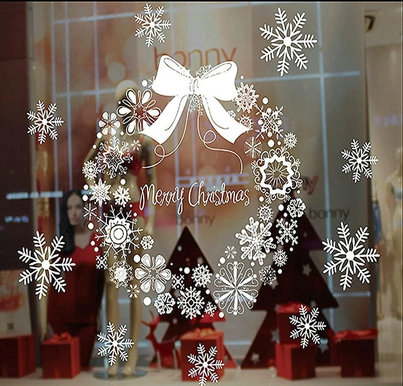 Gợi ý ý tưởng trang trí noel cửa kính sáng tạo độc đáo