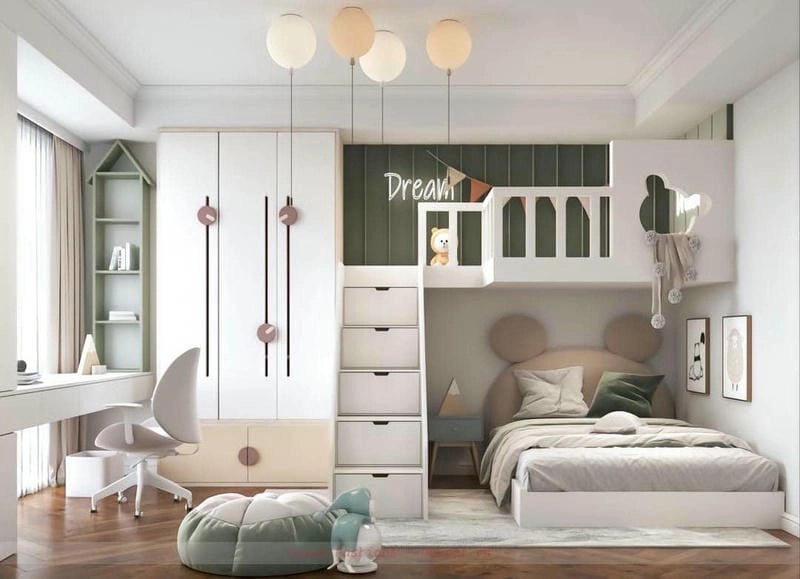 Trang trí phòng ngủ cho trẻ em tạo không gian thoải mái