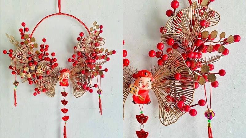 Ý tưởng trang trí quạt đỏ tết mang may mắn cho năm mới