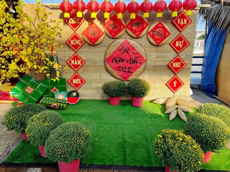 Khám phá trang trí tết bằng mành tre độc đáo cho nhà bạn