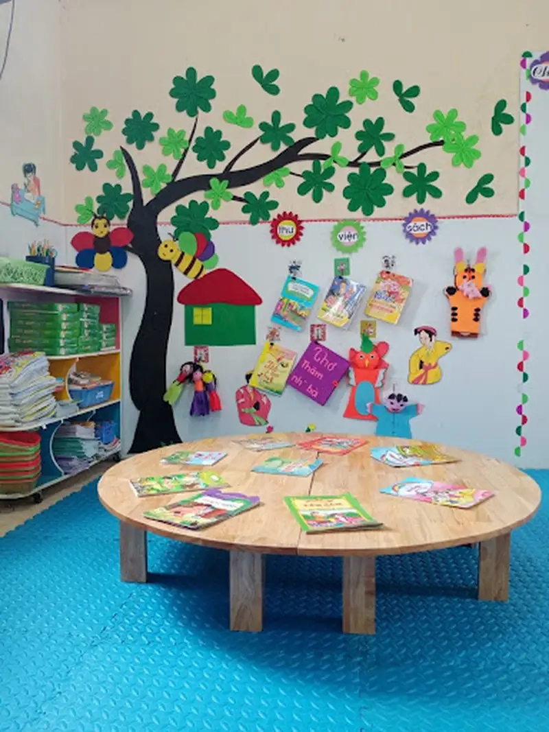 Ý tưởng trang tri thu vien than thien giúp học sinh yêu sách