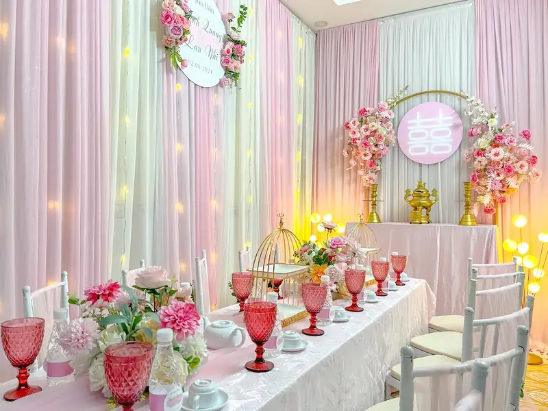 Tiết kiệm chi phí nhờ trang trí tiệc cưới tiết kiệm hợp lý