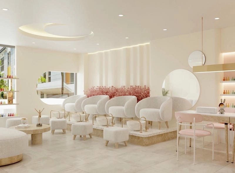 Tận hưởng ý tưởng cách trang trí phòng nail đẹp thu hút khách