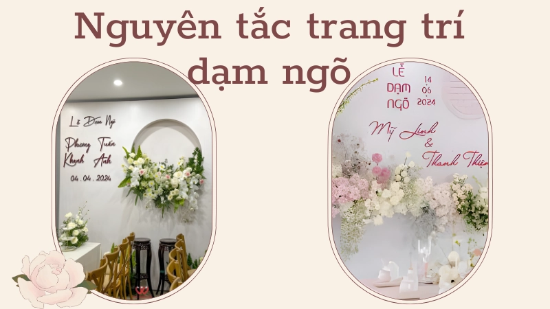 Mẫu trang trí bàn thờ gia tiên lễ dạm ngõ trang trọng